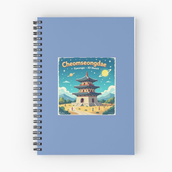 Item preview,  Title Cheomseongdae Observatory Gyeongju – 3D Funny Sketch,  designed and sold by PaintMeWorld.
