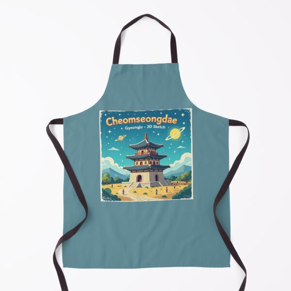 Item preview, Title Cheomseongdae Observatory Gyeongju – 3D Funny Sketch, designed and sold by PaintMeWorld.