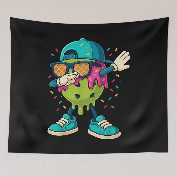 Item preview, Dabbing Pickleball Character with Sprinkles designed and sold by TinaMDedrick.