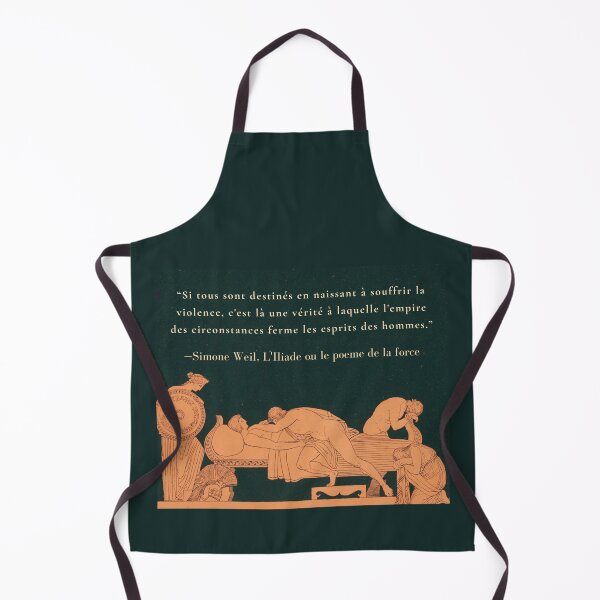 Item preview, Simone Weil quote: “Si tous sont destinés en naissant à souffrir la violence, c'est là une vérité à laquelle l'empire des circonstances ferme les esprits des hommes.” designed and sold by artbleed.
