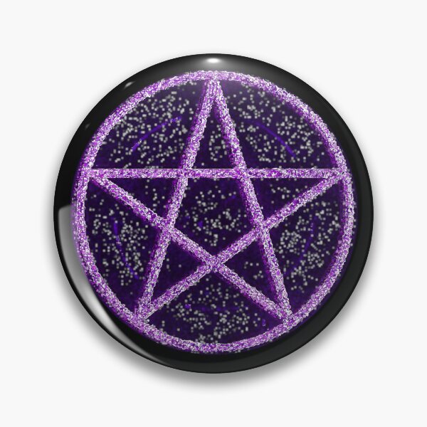 Item preview, Purple Glitter Pentagram | Witchcraft Protection Sigil designed and sold by Goth Boy Gang.