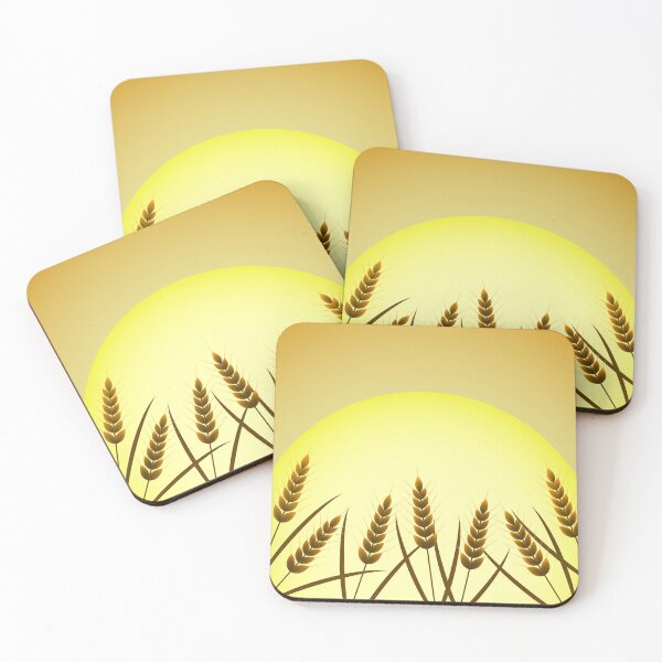 Item preview, Golden Wheat at Sunrise – Minimalist Nature Art designed and sold by CozyLittleShop.