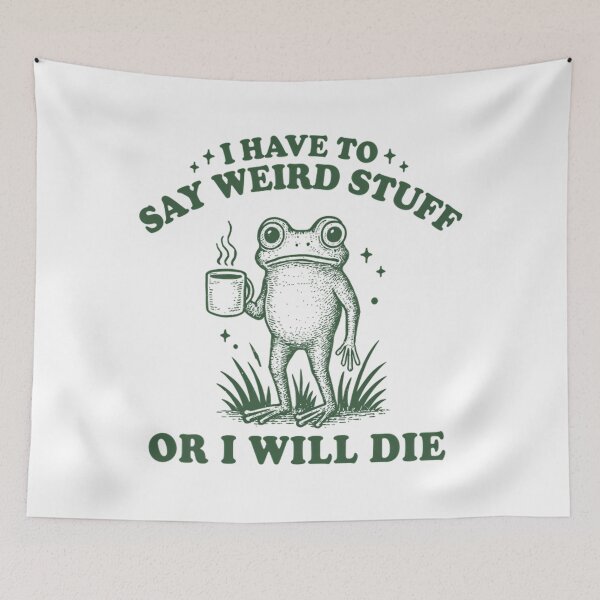 Item preview, Vintage Quote Funny Humor Style 90s Frog Silly designed and sold by JackyEstera.