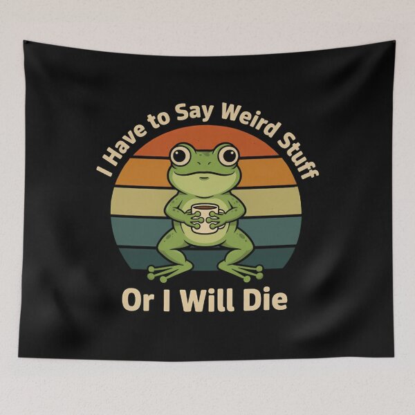 Item preview, 90s Frog Humor Style Vintage Funny Quote Silly designed and sold by JackyEstera.