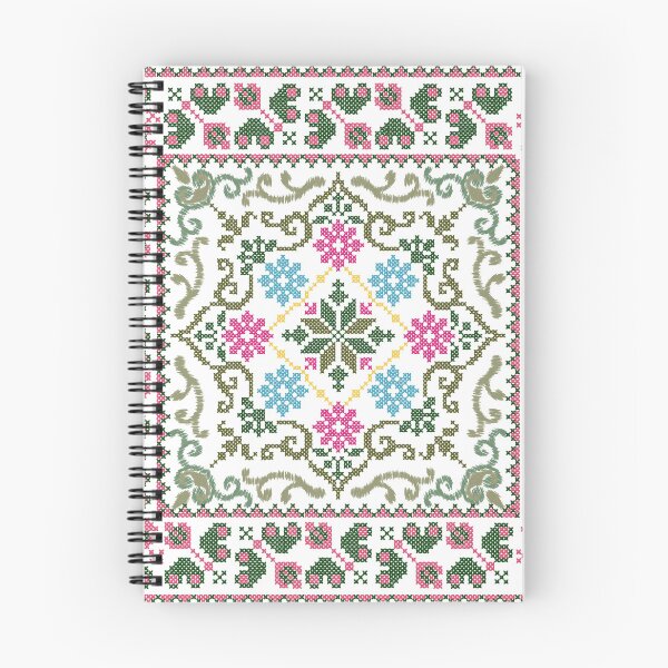 Item preview, Vintage Floral Cross Stitch Pattern – Handcrafted Folk Art Embroidery Design designed and sold by Dintheo.