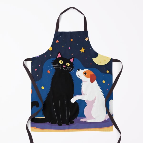 Item preview, A night of friendship between cats and dogs designed and sold by nighttime1990.