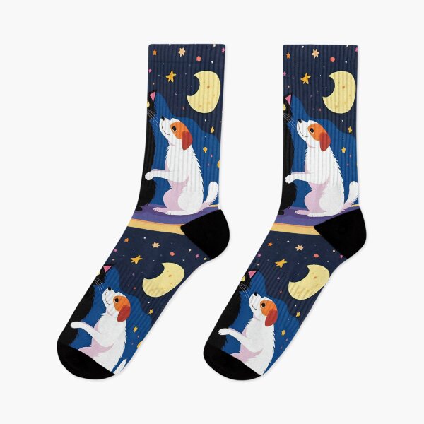 Item preview, A night of friendship between cats and dogs designed and sold by nighttime1990.