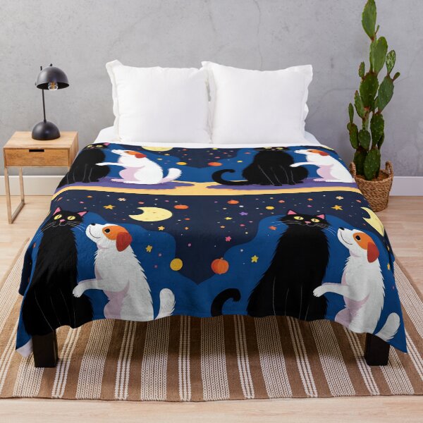 Item preview, A night of friendship between cats and dogs designed and sold by nighttime1990.