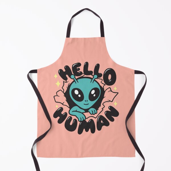 Item preview, Hello Human Alien Cute Cartoon Design designed and sold by graphicnew.