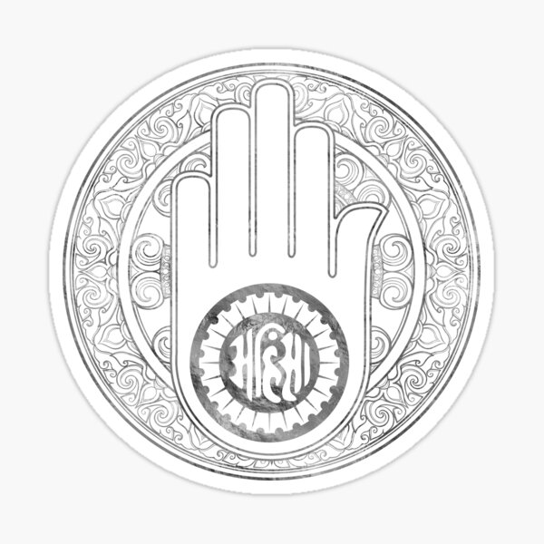 Jain Hand  Sticker