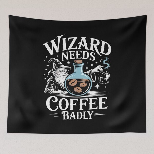 Item preview, Wizard Needs Coffee Badly Fantasy Magic Potion designed and sold by PeteHomenick.