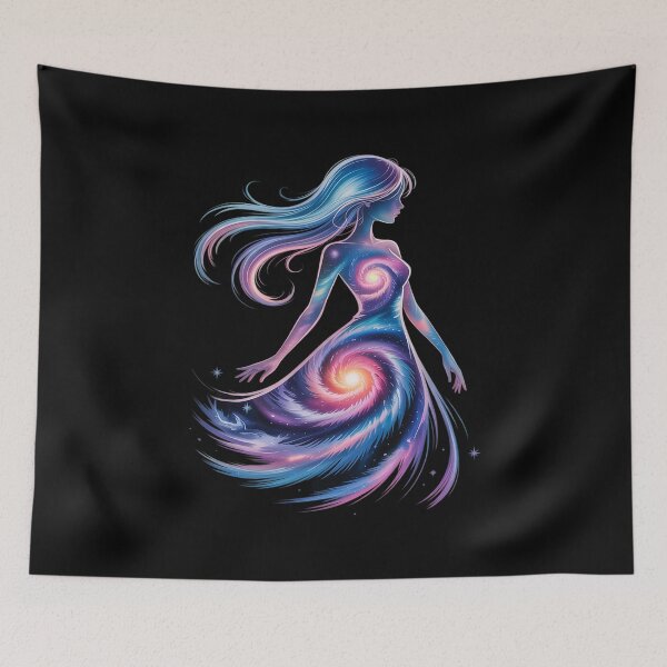 Item preview, Woman Galaxy Dress Space Planets designed and sold by PeteHomenick.