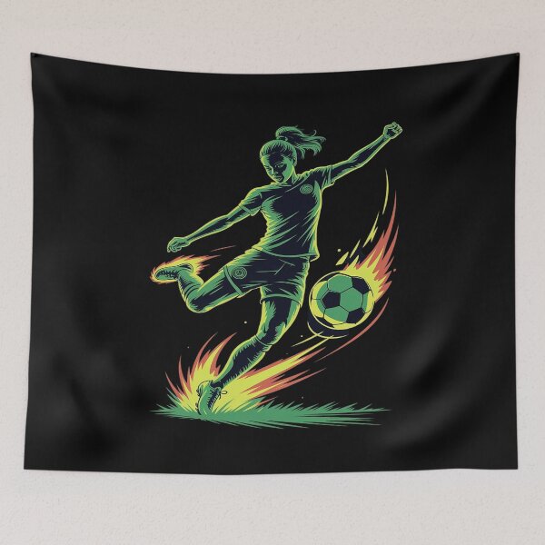 Item preview, Women's Soccer Power Kick Forward Motion Athlete designed and sold by PeteHomenick.