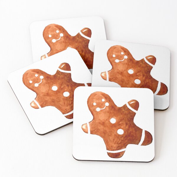 Item preview, Gingerbread Man Watercolor Illustration designed and sold by Kozhyna.