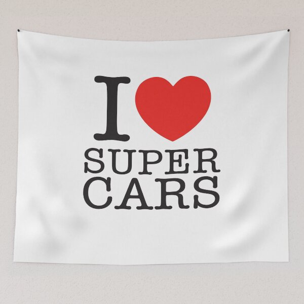 Item preview, I Love Super Cars designed and sold by shitpostee.