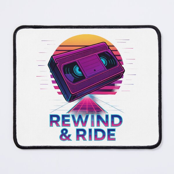 Item preview, Retro VHS Neon Rewind and Ride 80s Style Artwork. designed and sold by The-T-In-Retro.