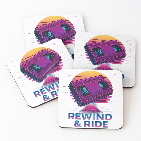 Item preview, Retro VHS Neon Rewind and Ride 80s Style Artwork. designed and sold by The-T-In-Retro.