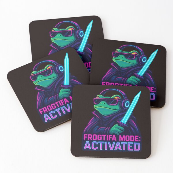 Item preview, Frogtifa Mode: Activated – Cyberpunk Frog Neon Design designed and sold by FrameFlow.