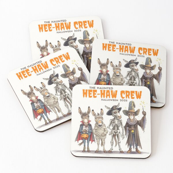 Item preview, The Haunted Hee-Haw Crew PNG | Funny Donkey Halloween Art | Spooky Farm Animal Illustration designed and sold by Sidra Official Art.