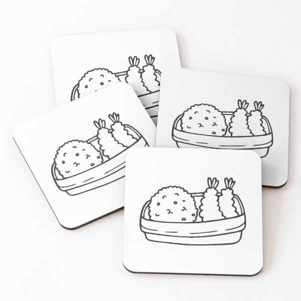 Item preview, A vegetable tempura beside rice ball on a lunch box designed and sold by rasagamastore.