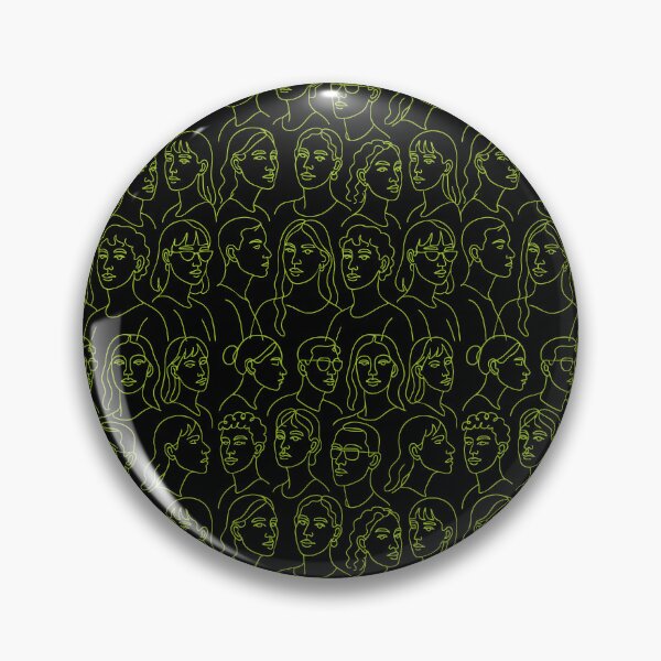 Item preview, Minimal Line Art Faces Pattern Design designed and sold by graphicnew.