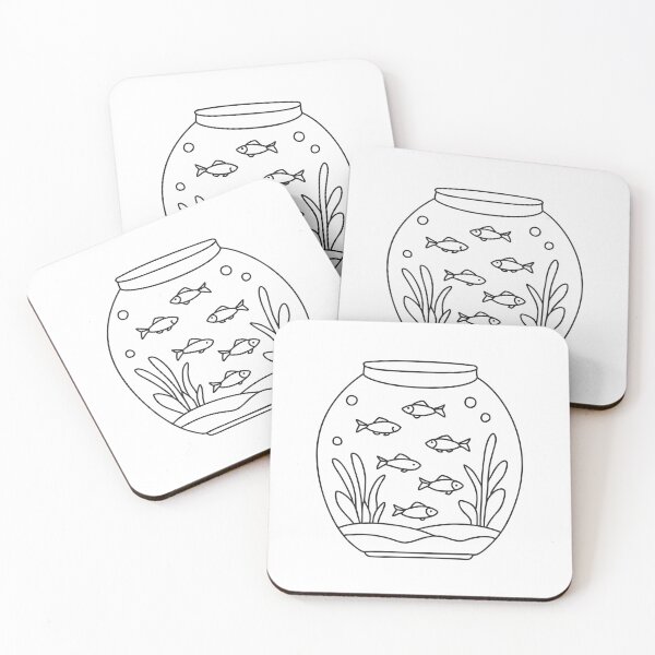 Item preview, Tetras darting between plants in aquarium water designed and sold by rasagamastore.