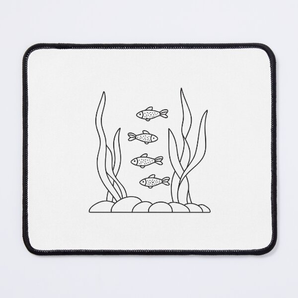 Item preview, Tetras darting between plants in aquarium water designed and sold by rasagamastore.
