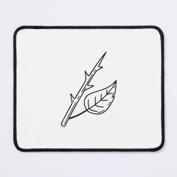 Item preview, A thorn sticking from a stem beside a fallen leaf designed and sold by rasagamastore.