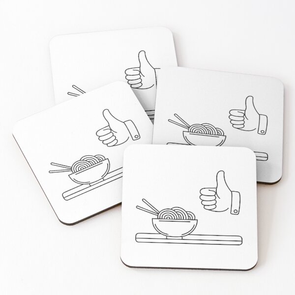 Item preview, A thumb raised near a bowl of noodles on a table designed and sold by rasagamastore.