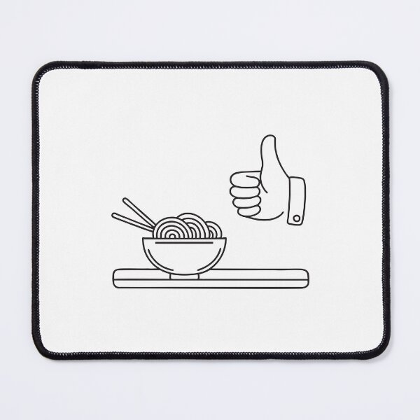Item preview, A thumb raised near a bowl of noodles on a table designed and sold by rasagamastore.