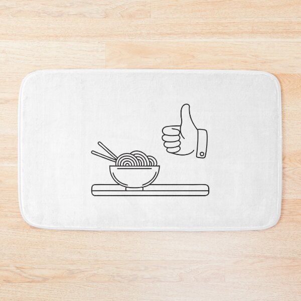 Item preview, A thumb raised near a bowl of noodles on a table designed and sold by rasagamastore.