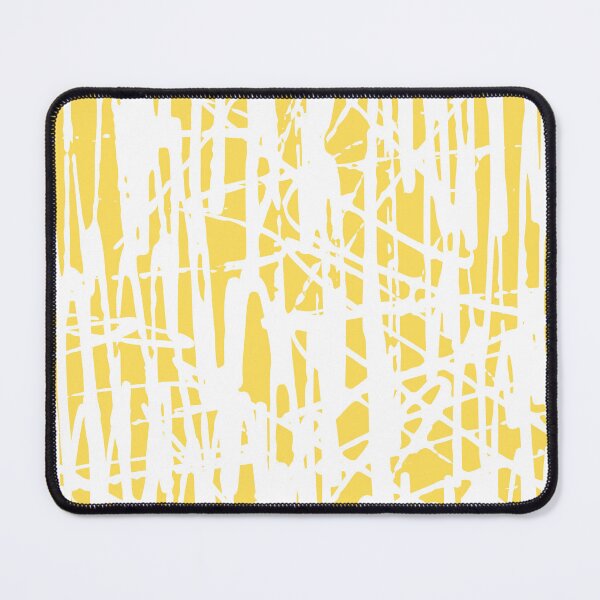 Item preview, Scribble Pattern Design – Yellow Abstract Lines on White Background designed and sold by Cultradesign.