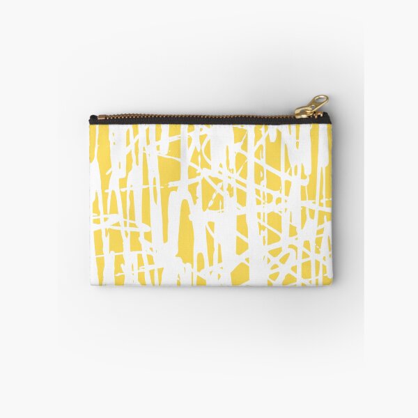 Item preview, Scribble Pattern Design – Yellow Abstract Lines on White Background designed and sold by Cultradesign.