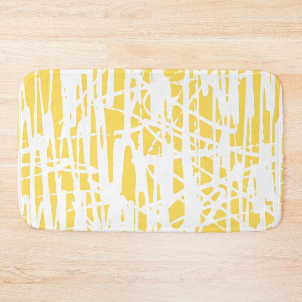 Item preview, Scribble Pattern Design – Yellow Abstract Lines on White Background designed and sold by Cultradesign.