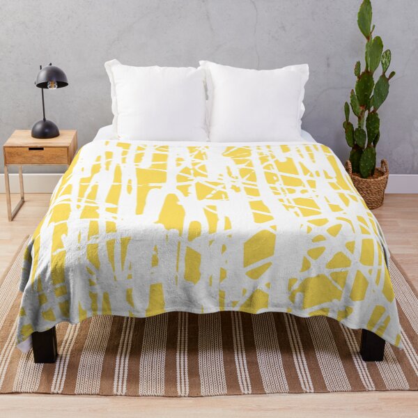 Item preview, Scribble Pattern Design – Yellow Abstract Lines on White Background designed and sold by Cultradesign.