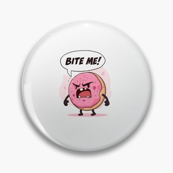 Item preview, “Bite Me” – Angry Donut with Attitude designed and sold by EcoArtTees.