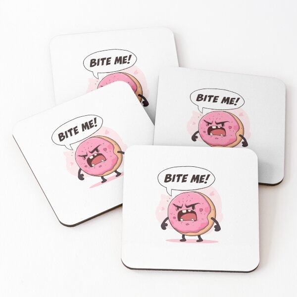 Item preview, “Bite Me” – Angry Donut with Attitude designed and sold by EcoArtTees.