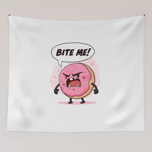 Item preview, “Bite Me” – Angry Donut with Attitude designed and sold by EcoArtTees.