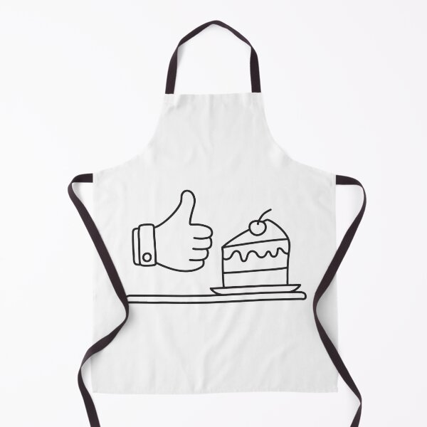 Item preview, A thumb symbol beside a slice of cake on a bakery counter designed and sold by rasagamastore.