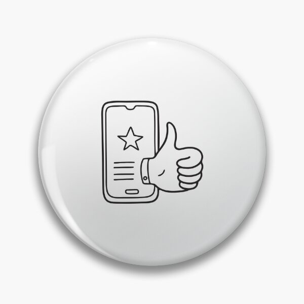 Item preview, A thumb symbol beside mobile screen showing a star movie review designed and sold by rasagamastore.