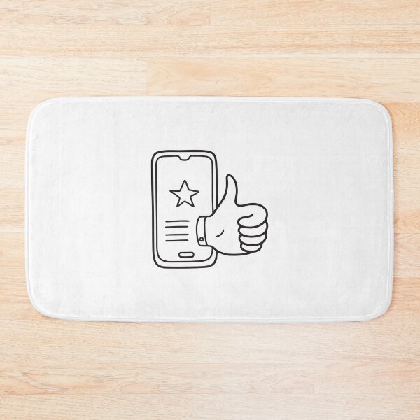 Item preview, A thumb symbol beside mobile screen showing a star movie review designed and sold by rasagamastore.