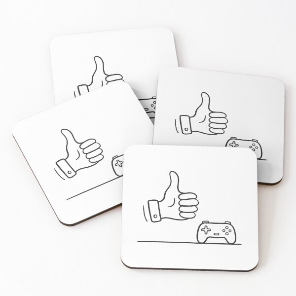 Item preview, A thumb symbol next to a game controller on a living room floor designed and sold by rasagamastore.