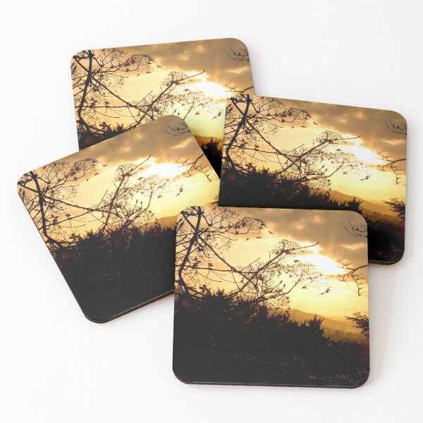 Item preview, Orange Hydrangea Sunset Silhouette designed and sold by FOLK ART FUSION by heidiannemorris.