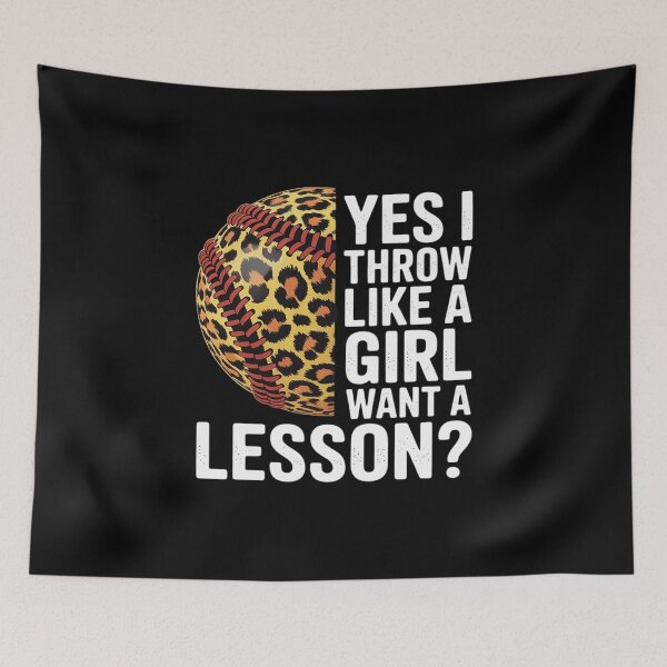 Item preview, Yes I Throw Like A Girl Want A Lesson Softball Lover designed and sold by PeteHomenick.