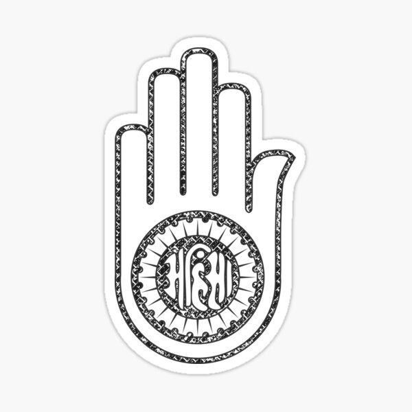 Jain Hand Sticker