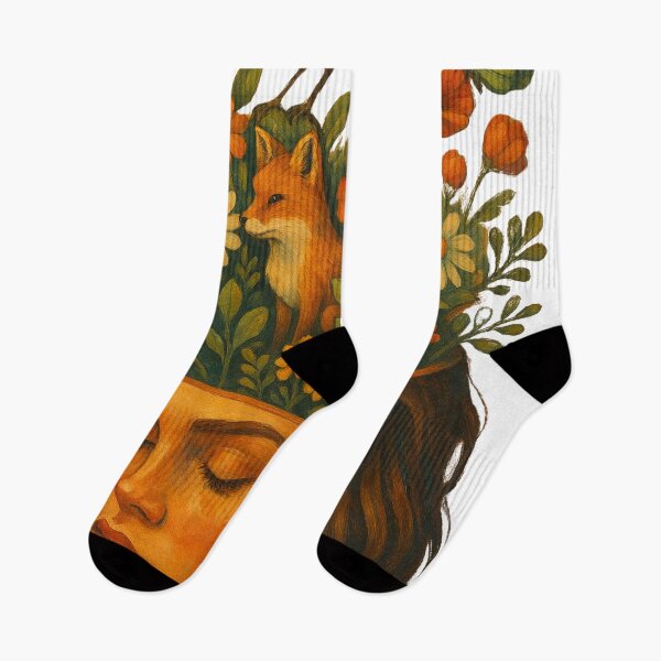 Item preview, Nature of the Mind – Surreal Floral Portrait designed and sold by ilkami.