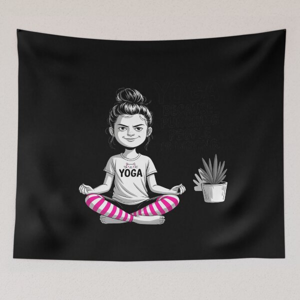 Item preview, Yoga Because Punching People Is Wrong Meditation designed and sold by LeeEvans222.