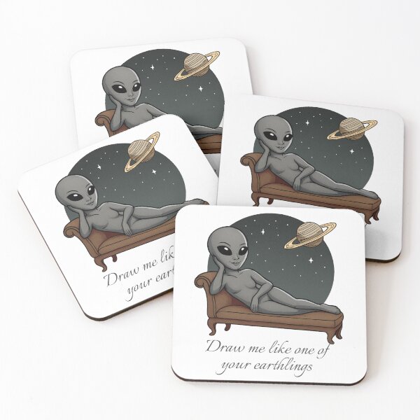 Item preview, Draw Me Like One of Your Earthlings – Alien Chaise Lounge Art designed and sold by JoRealm.