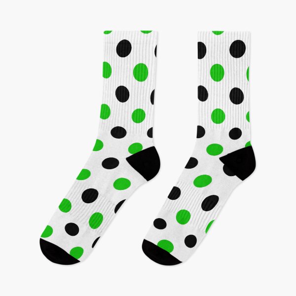Item preview, Green Black Polka Dots On White Background Design designed and sold by PatternTitan.