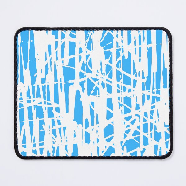 Item preview, Scribble Pattern Design – White Abstract Lines on Light Blue Background designed and sold by Cultradesign.
